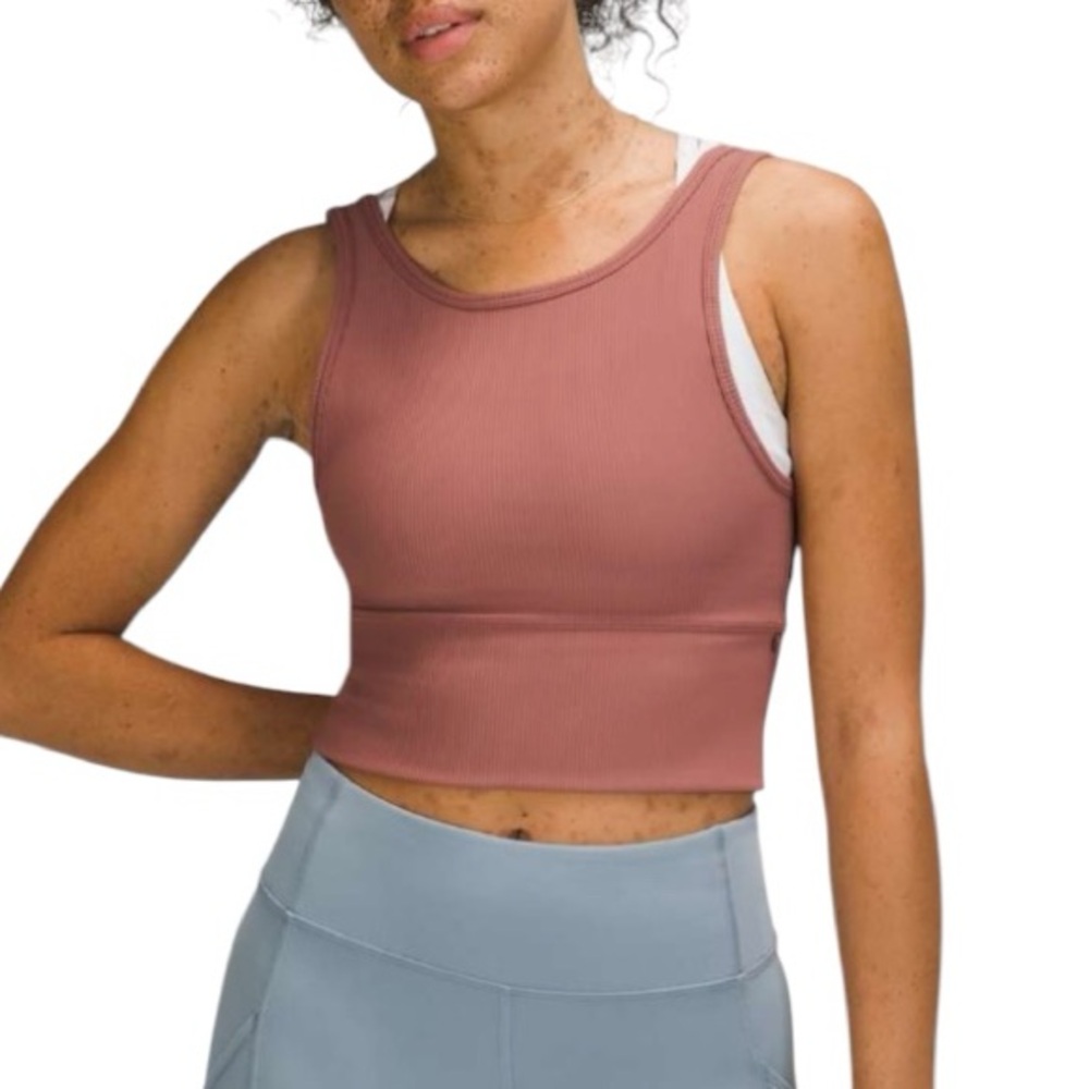 Lululemon Power Pivot Tank *Rib, Spiced Chai, Sz. 4